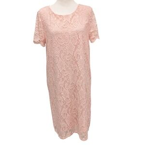 Juicy Couture Lace Mini Dress Size Large Pink‎ Coquette Party Romantic Girly-pop